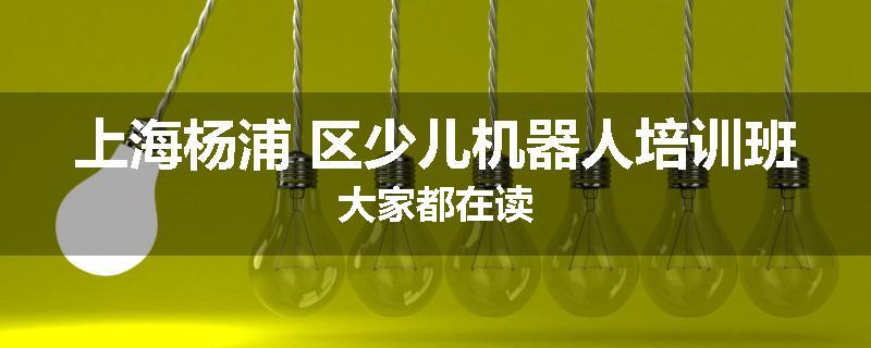 上海杨浦 区少儿机器人培训班大家都在读
