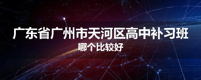 广东省广州市天河区高中补习班哪个比较好