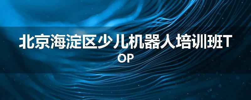 北京海淀区少儿机器人培训班TOP