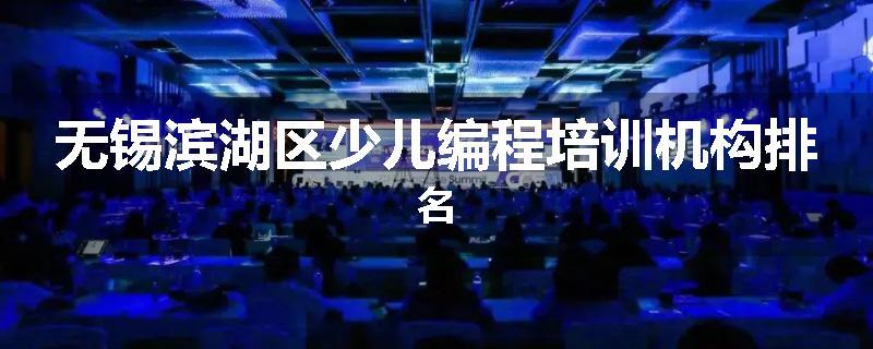 无锡滨湖区少儿编程培训机构排名