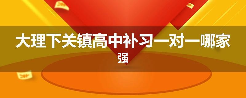大理下关镇高中补习一对一哪家强