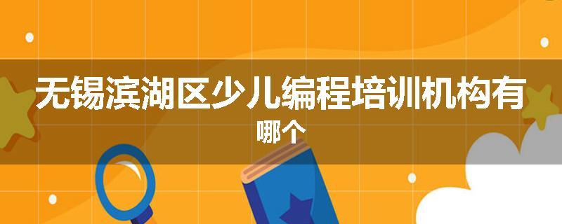 无锡滨湖区少儿编程培训机构有哪个
