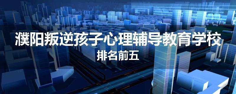 濮阳叛逆孩子心理辅导教育学校排名前五