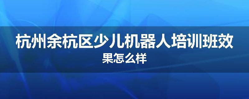 杭州余杭区少儿机器人培训班效果怎么样
