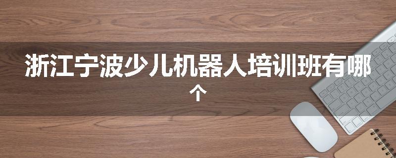 浙江宁波少儿机器人培训班有哪个