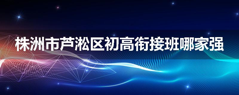 株洲市芦淞区初高衔接班哪家强