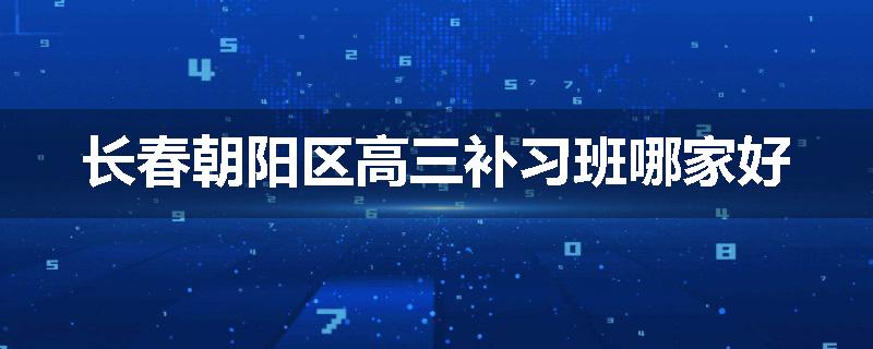 长春朝阳区高三补习班哪家好