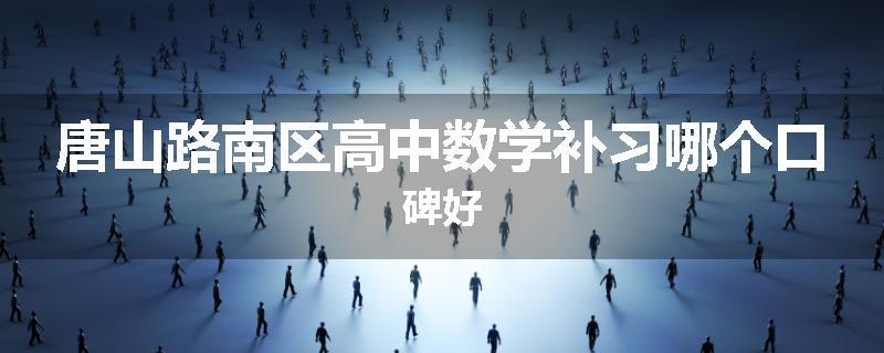 唐山路南区高中数学补习哪个口碑好