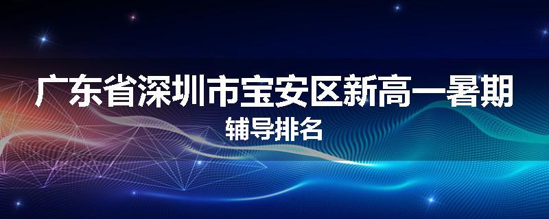 广东省深圳市宝安区新高一暑期辅导排名
