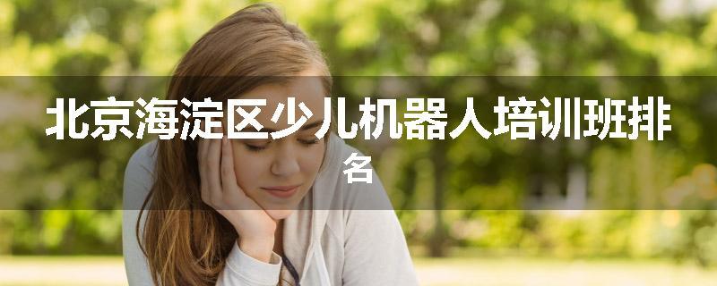 北京海淀区少儿机器人培训班排名