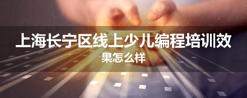 上海长宁区线上少儿编程培训效果怎么样
