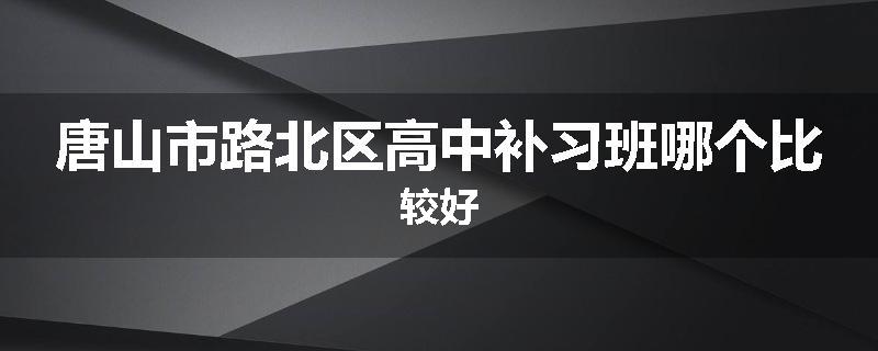 唐山市路北区高中补习班哪个比较好
