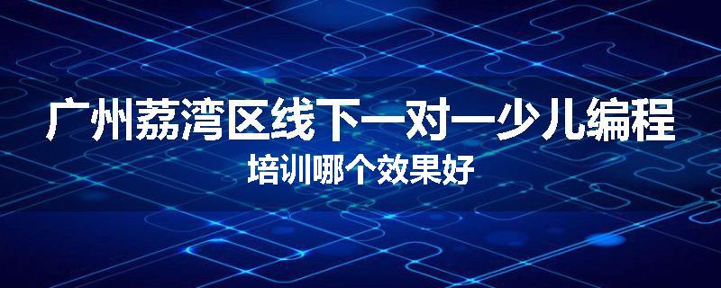 广州荔湾区线下一对一少儿编程培训哪个效果好
