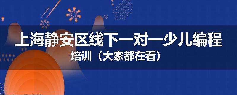 上海静安区线下一对一少儿编程培训（大家都在看）
