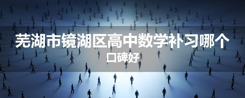 芜湖市镜湖区高中数学补习哪个口碑好