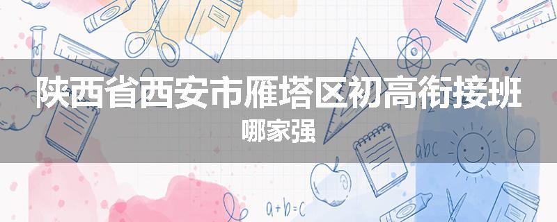 陕西省西安市雁塔区初高衔接班哪家强