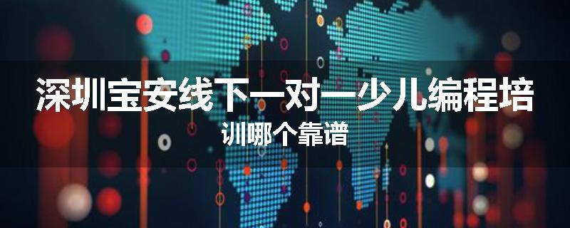 深圳宝安线下一对一少儿编程培训哪个靠谱