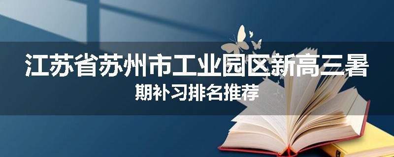 江苏省苏州市工业园区新高三暑期补习排名推荐