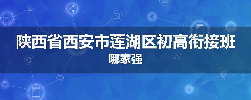 陕西省西安市莲湖区初高衔接班哪家强