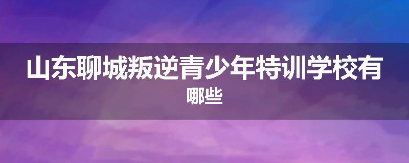 山东聊城叛逆青少年特训学校有哪些