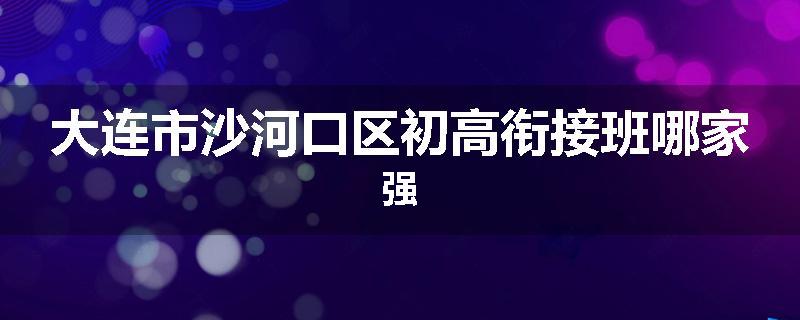 大连市沙河口区初高衔接班哪家强