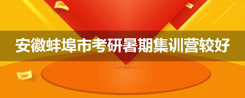 安徽蚌埠市考研暑期集训营较好