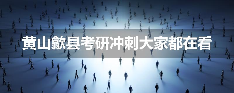黄山歙县考研冲刺大家都在看