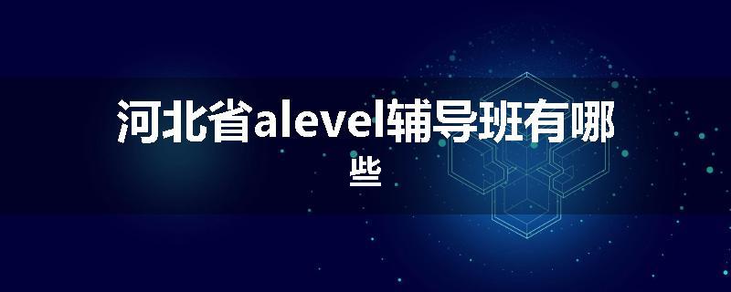 河北省alevel辅导班有哪些