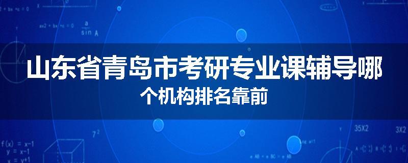 山东省青岛市考研专业课辅导哪个机构排名靠前