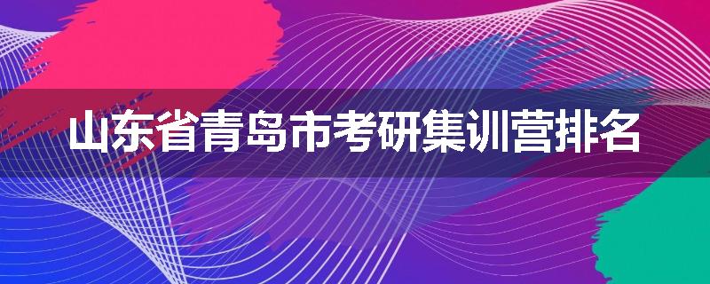 山东省青岛市考研集训营排名
