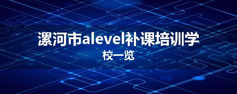 漯河市alevel补课培训学校一览