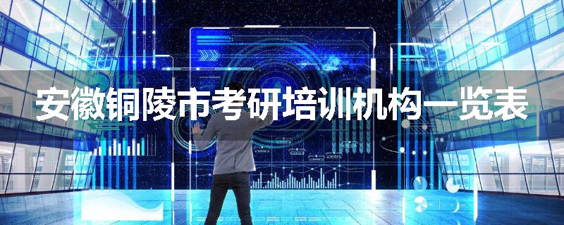 安徽铜陵市考研培训机构一览表