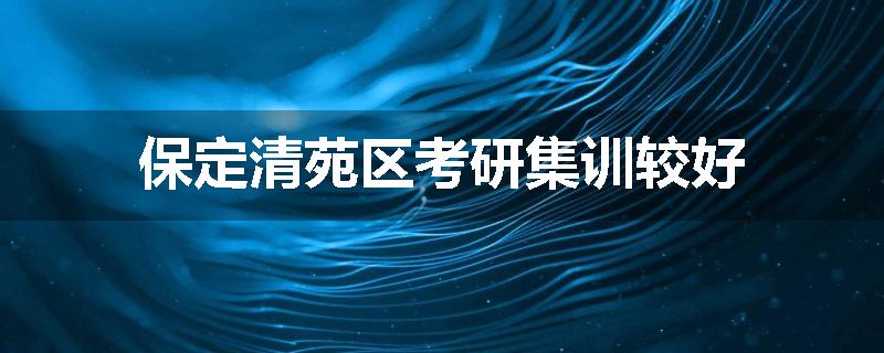 保定清苑区考研集训较好