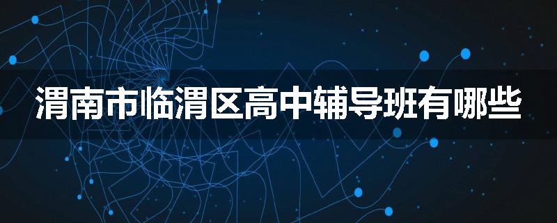 渭南市临渭区高中辅导班有哪些