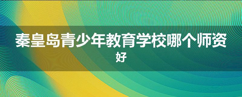 秦皇岛青少年教育学校哪个师资好