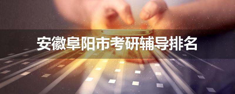 安徽阜阳市考研辅导排名