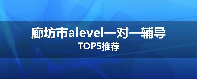 廊坊市alevel一对一辅导TOP5推荐