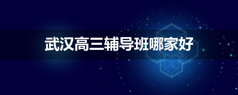 武汉高三辅导班哪家好