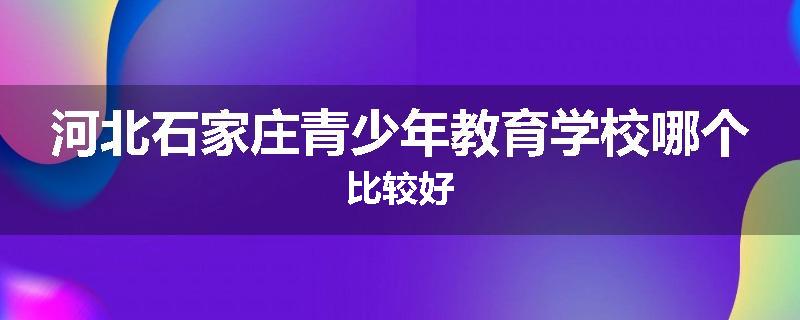 河北石家庄青少年教育学校哪个比较好