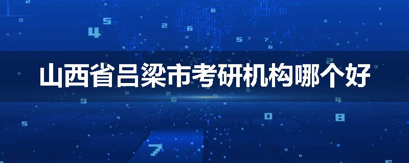 山西省吕梁市考研机构哪个好