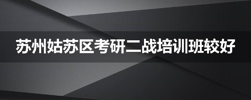 苏州姑苏区考研二战培训班较好