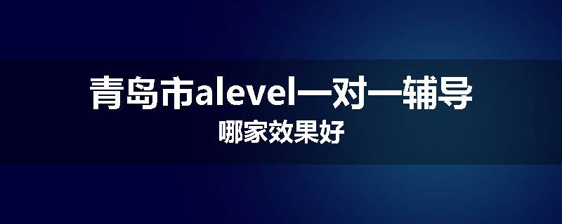 青岛市alevel一对一辅导哪家效果好