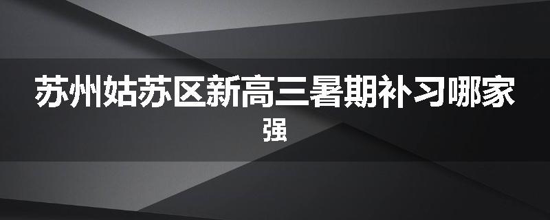 苏州姑苏区新高三暑期补习哪家强