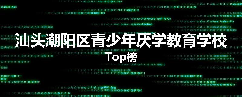 汕头潮阳区青少年厌学教育学校Top榜