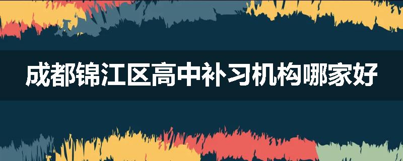 成都锦江区高中补习机构哪家好