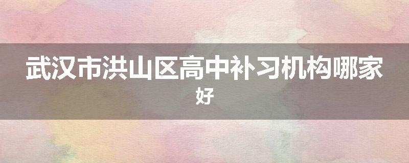 武汉市洪山区高中补习机构哪家好