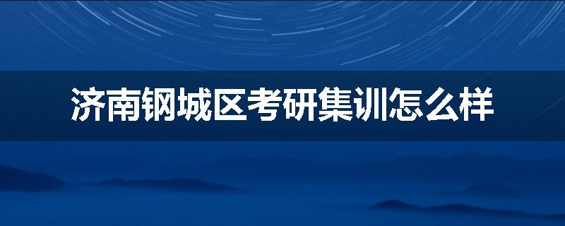 济南钢城区考研集训怎么样