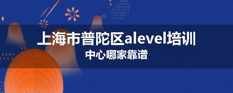 上海市普陀区alevel培训中心哪家靠谱