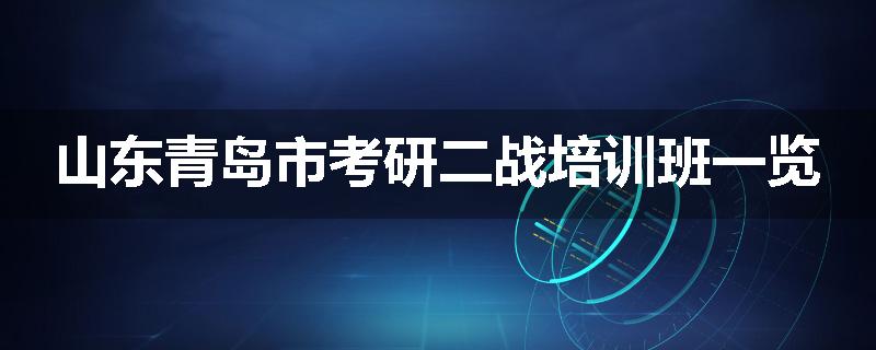 山东青岛市考研二战培训班一览