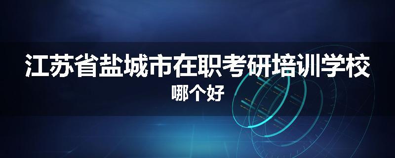 江苏省盐城市在职考研培训学校哪个好